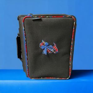 NOS Tech Gear Plaid Scotty Dog Binder Padded Red & Blue 2016 Pencil Bag Planner
